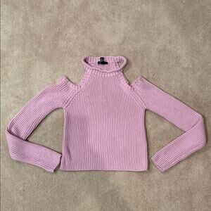 Forever 21 Lavender Off-the-Shoulder Sweater